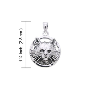 Jody Bergsma Domestic Long Hair Cat Pendant TPD1869 - Jewelry